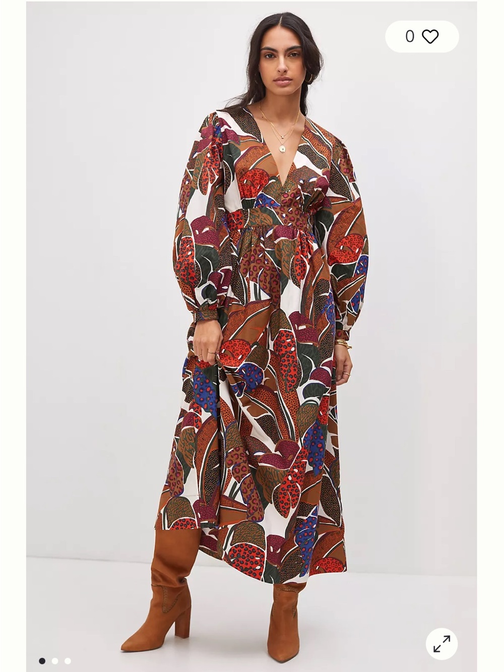 FARM Rio deep v neck maxi dress